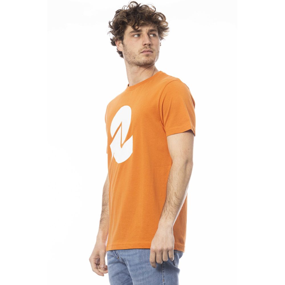 Orangefarbenes Herren-T-Shirt aus Baumwolle