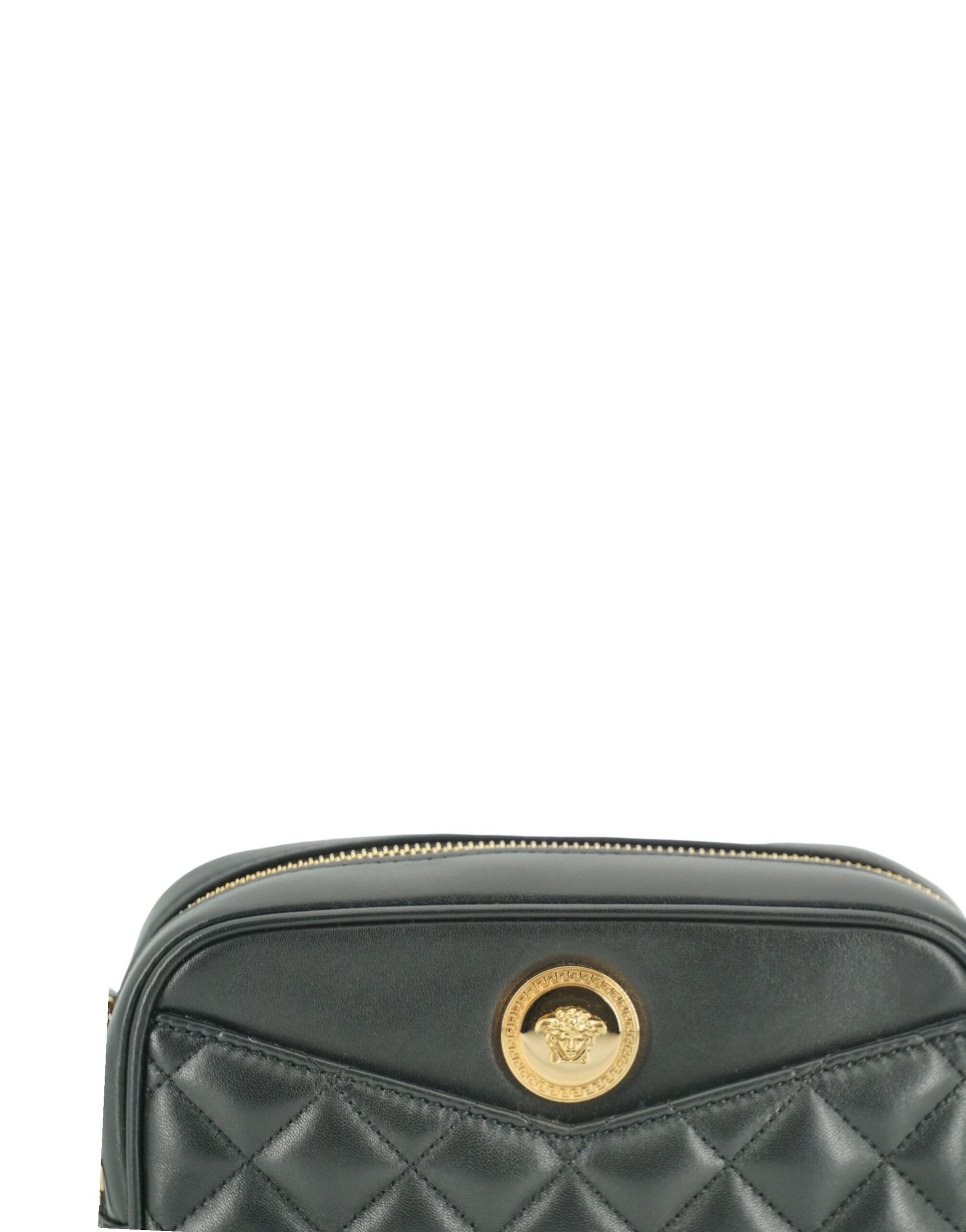 Elegante kleine schwarze Umhängetasche aus Leder