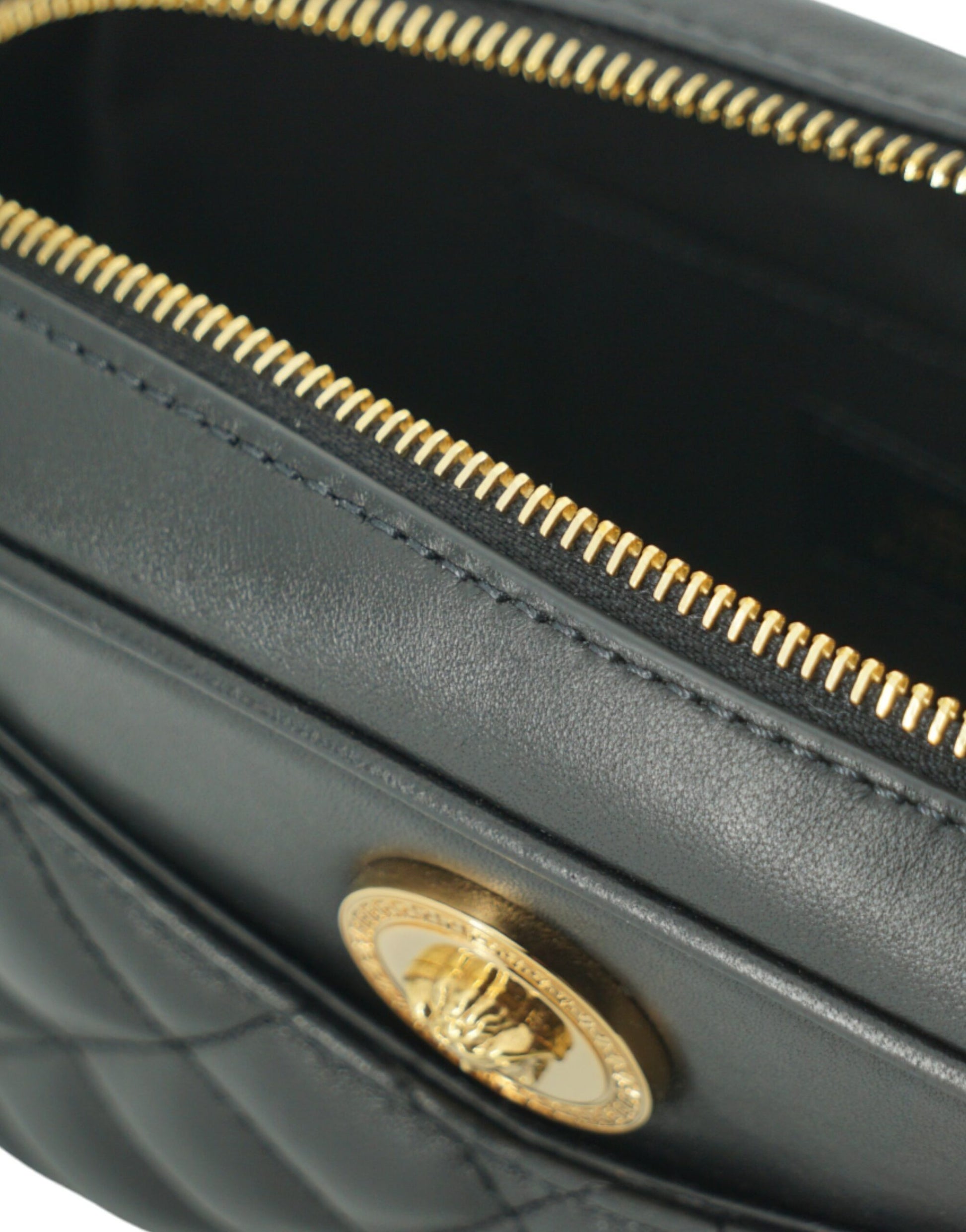 Elegante kleine schwarze Umhängetasche aus Leder