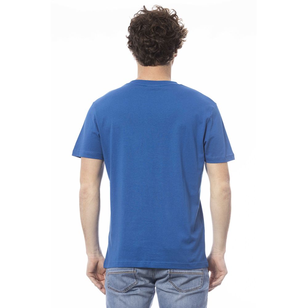 Blaues Herren-T-Shirt aus Baumwolle