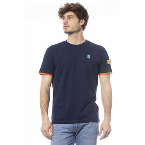 Blaues Herren-T-Shirt aus Baumwolle