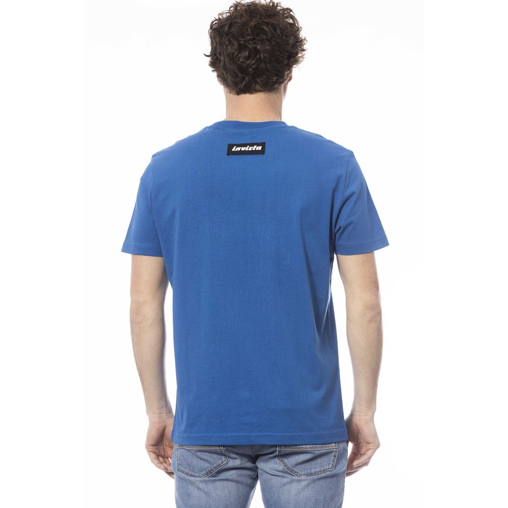 Blaues Herren-T-Shirt aus Baumwolle