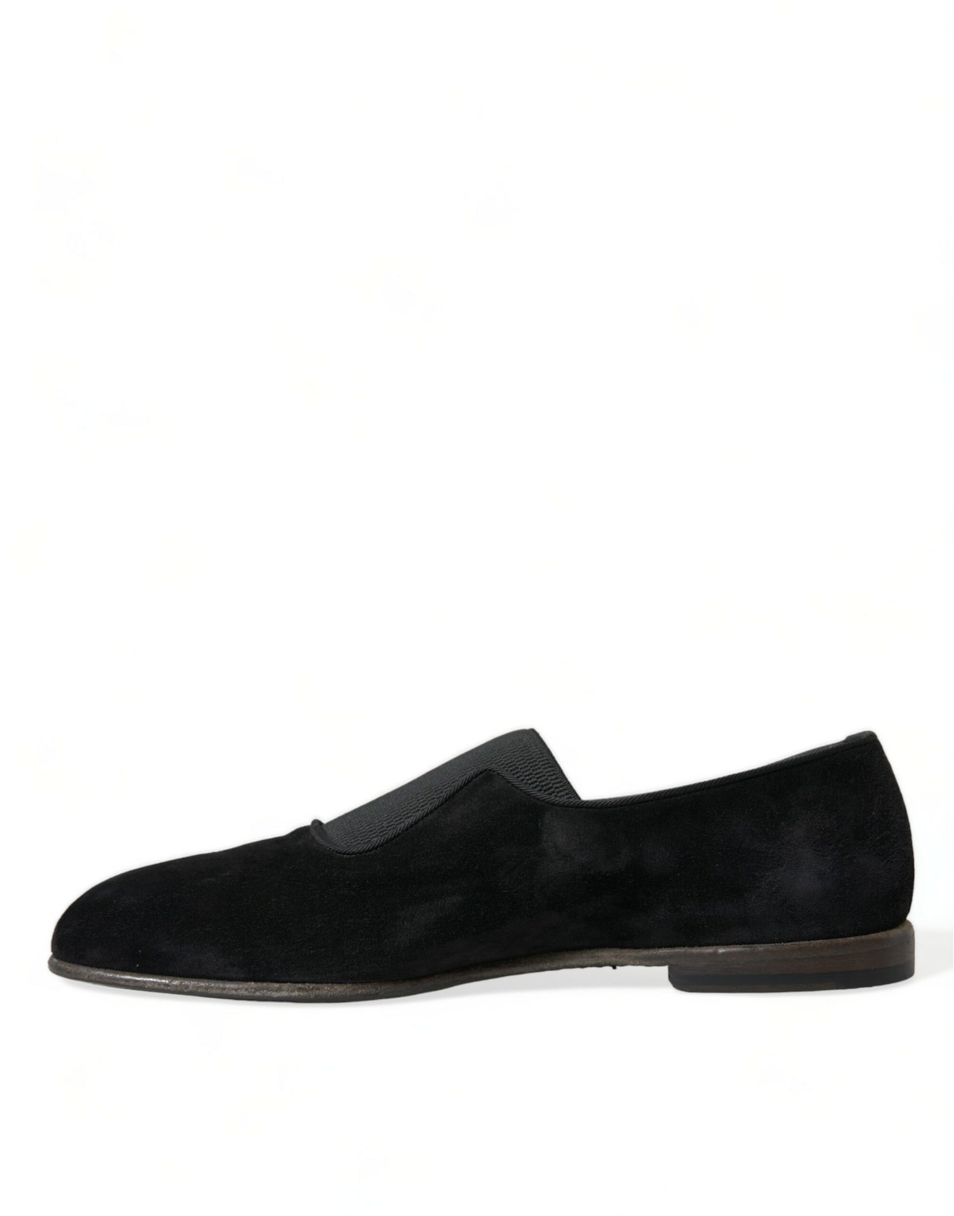 Schwarze RUNWAY Velours AMALFI Loafer Schuhe