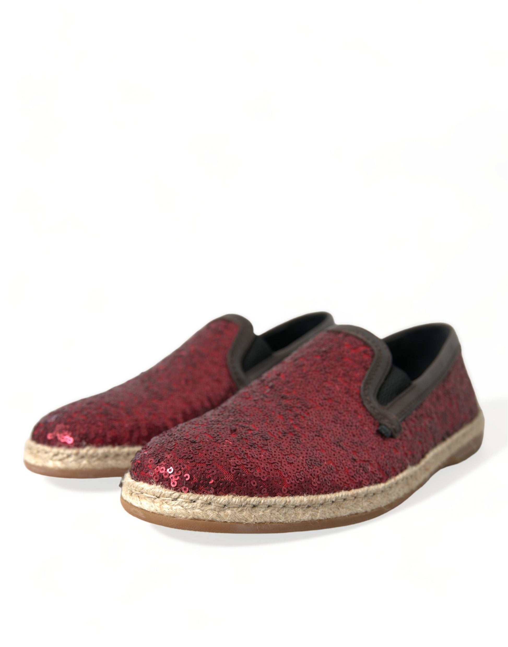 Rote Pailletten Loafer Hausschuhe Herrenschuhe