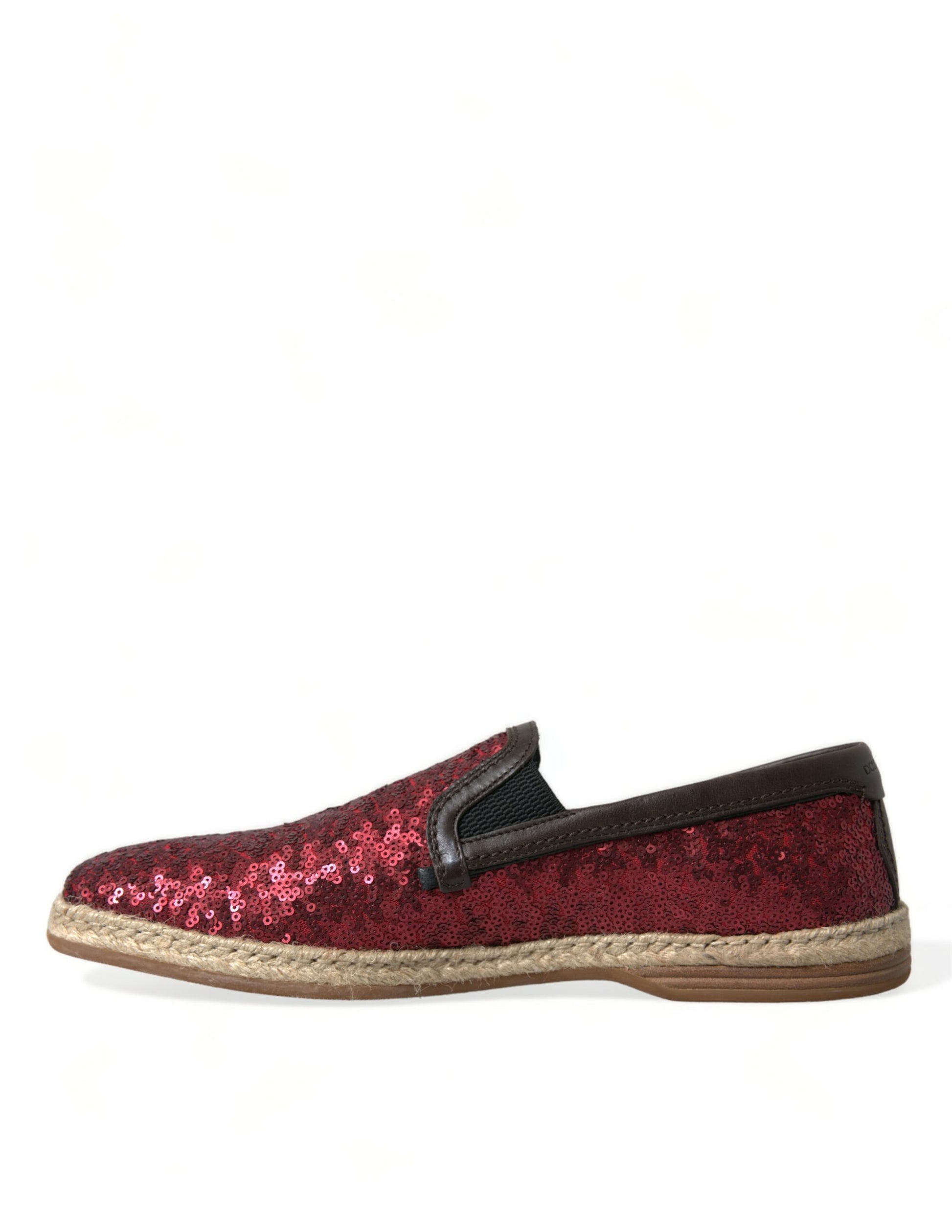 Rote Pailletten Loafer Hausschuhe Herrenschuhe