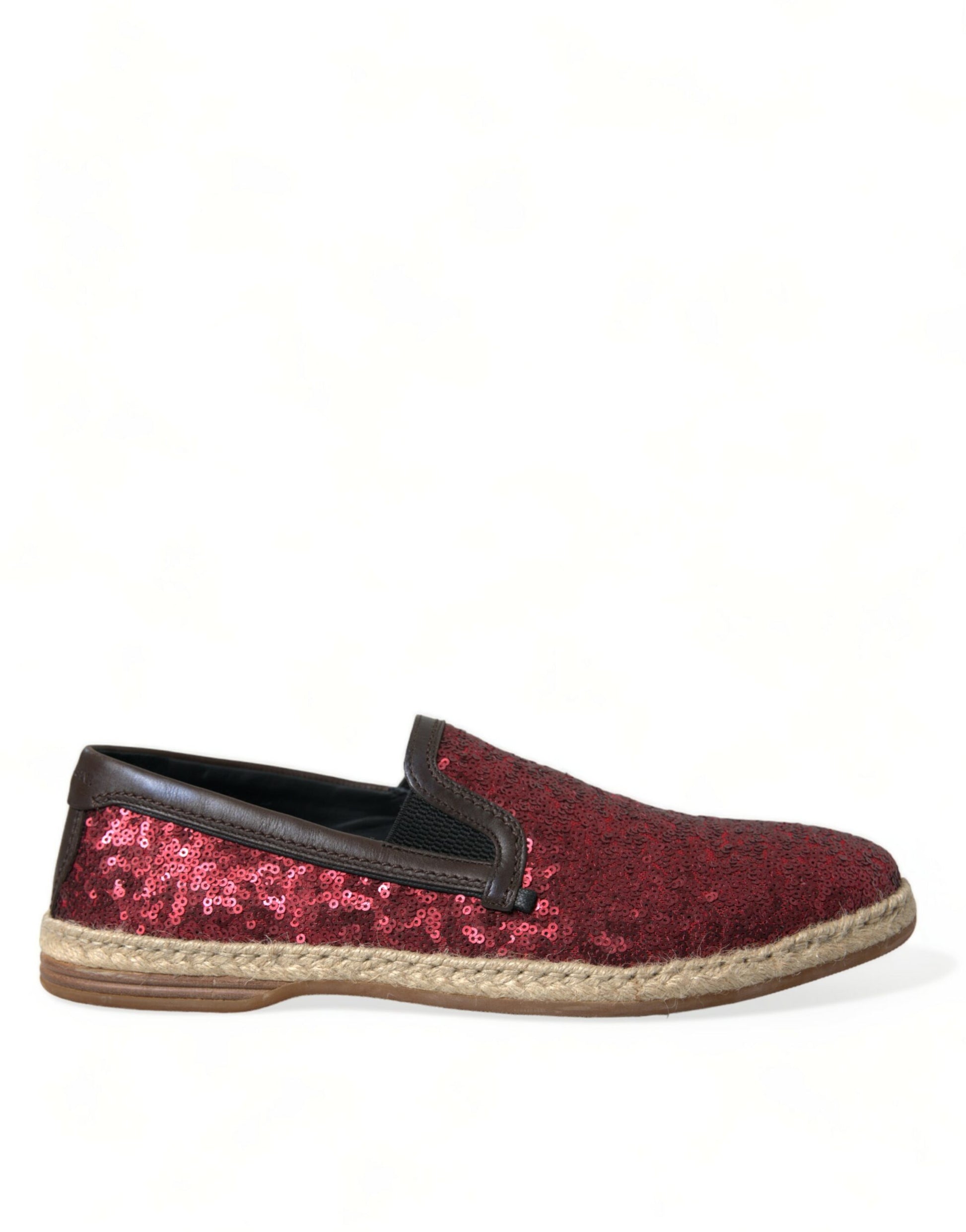 Rote Pailletten Loafer Hausschuhe Herrenschuhe