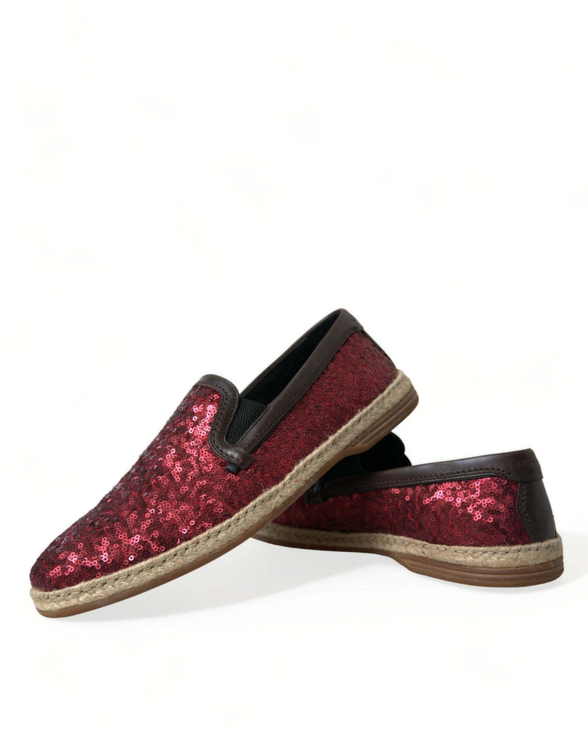 Rote Pailletten Loafer Hausschuhe Herrenschuhe