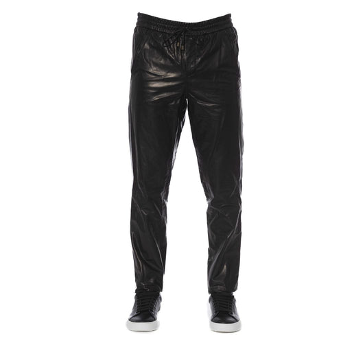 "Black Lamb Leather Men's Trouser"