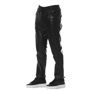 Schwarze Lammlederhose für Herren