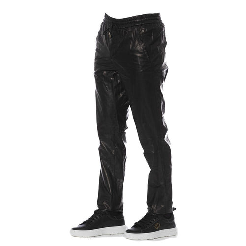 "Black Lamb Leather Men's Trouser"