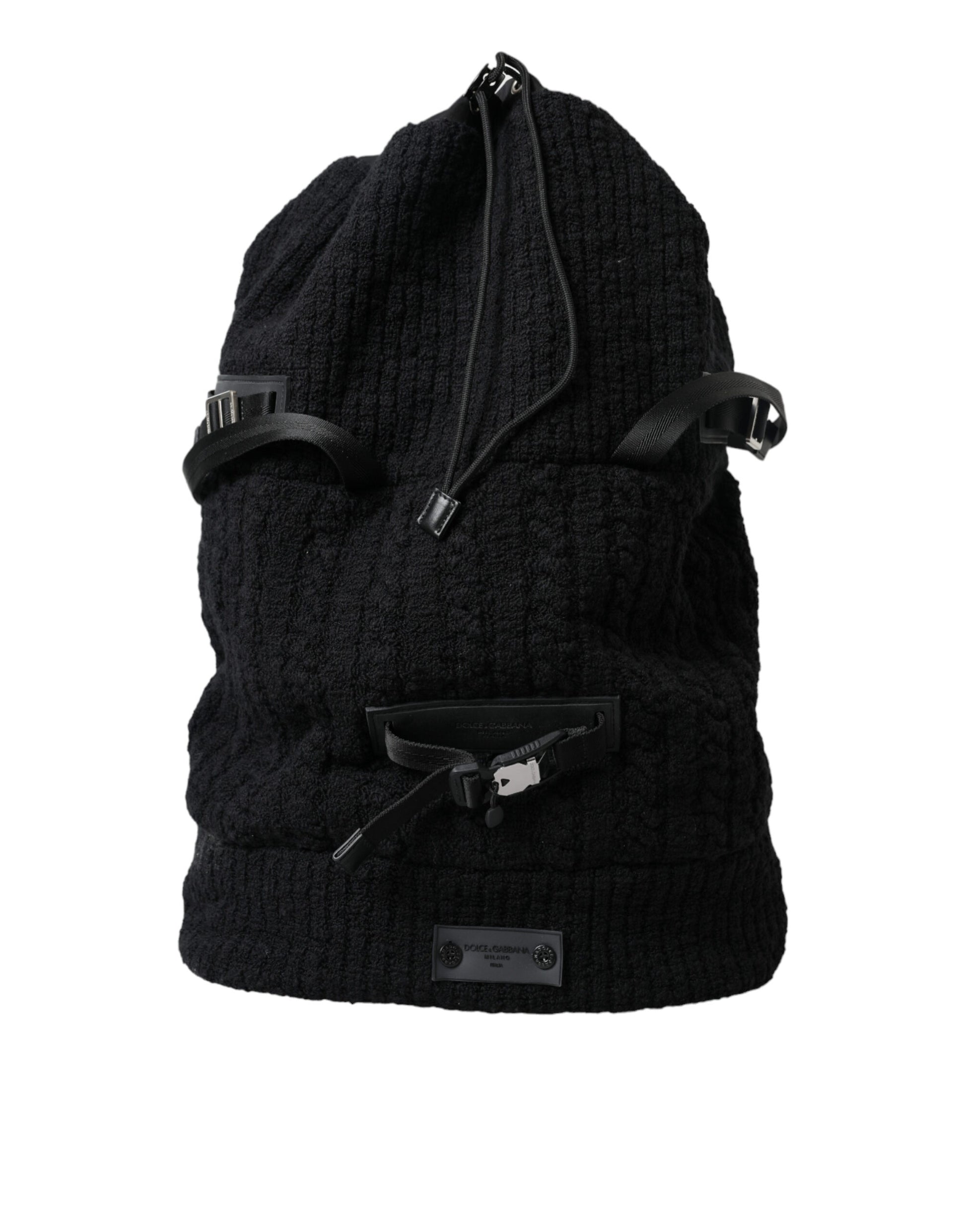 Schwarz Silber Wolle Zaino Tricot Rucksack Männer Tasche