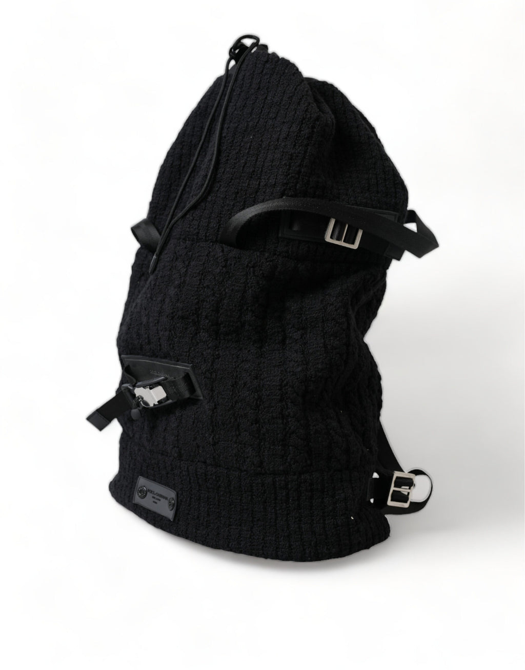 Schwarz Silber Wolle Zaino Tricot Rucksack Männer Tasche