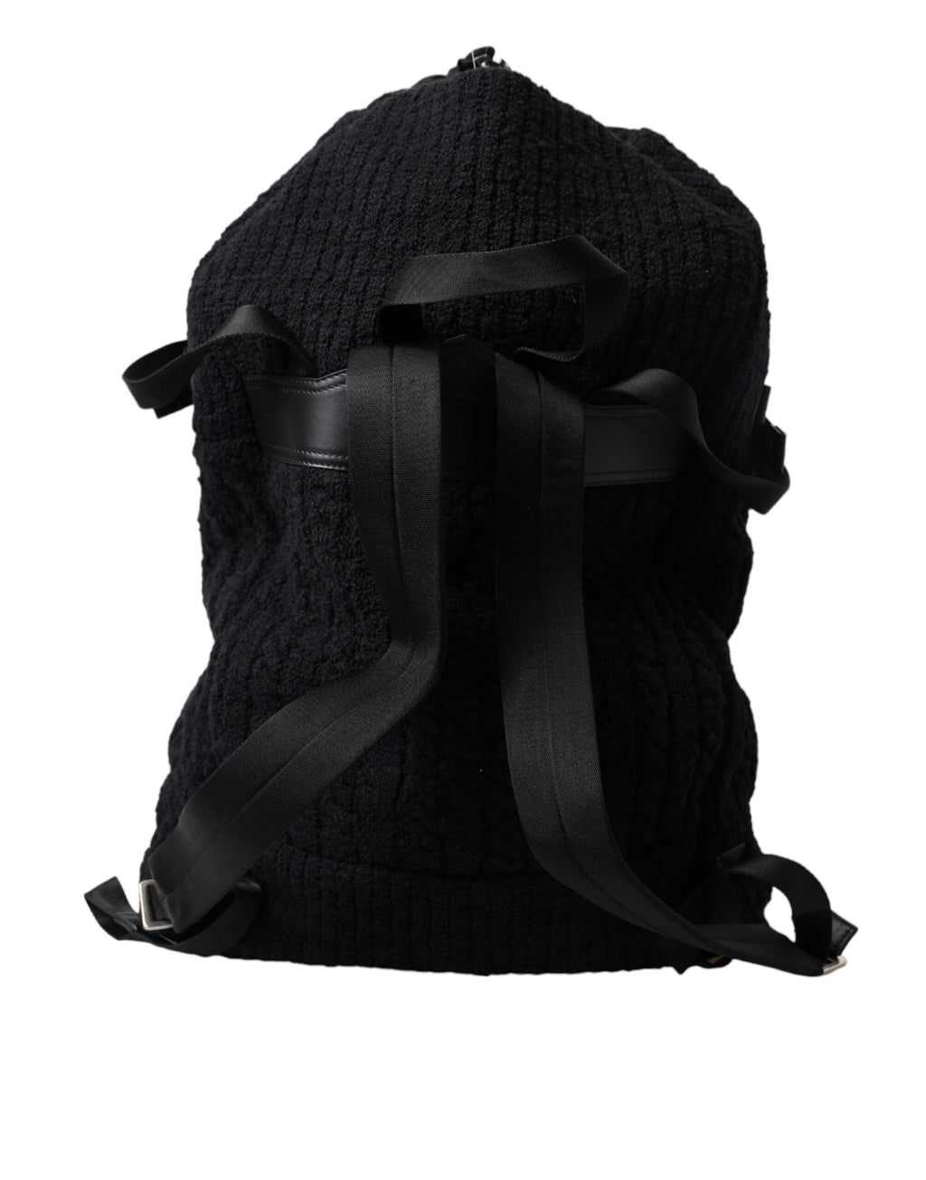 Schwarz Silber Wolle Zaino Tricot Rucksack Männer Tasche