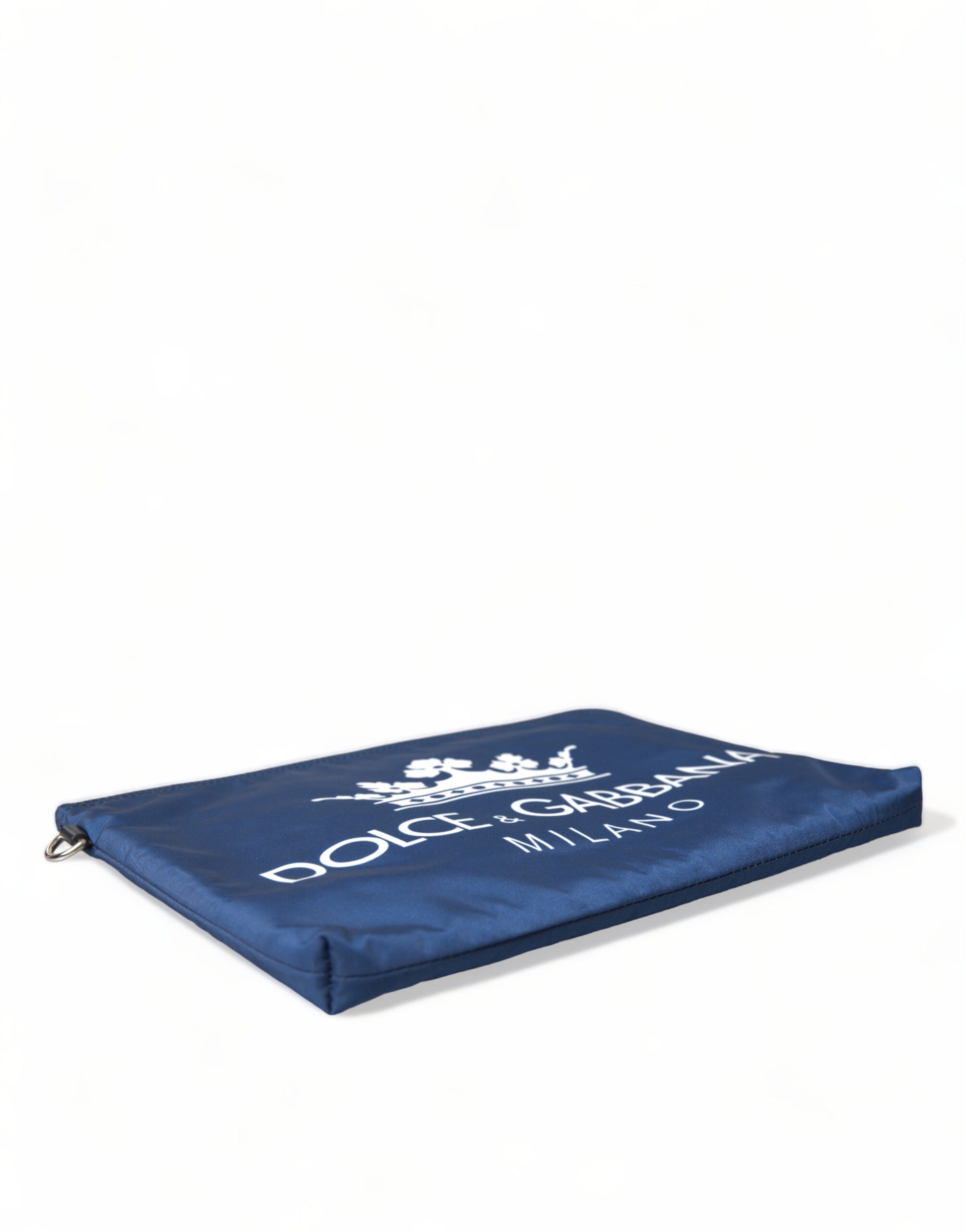 Blaue Clutch aus Nylon mit DG Milano-Print für Herren