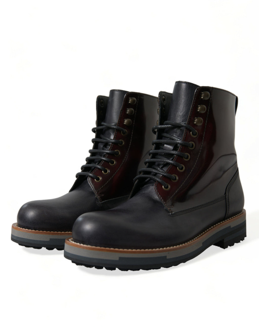 Schwarze Militärstiefel aus Leder