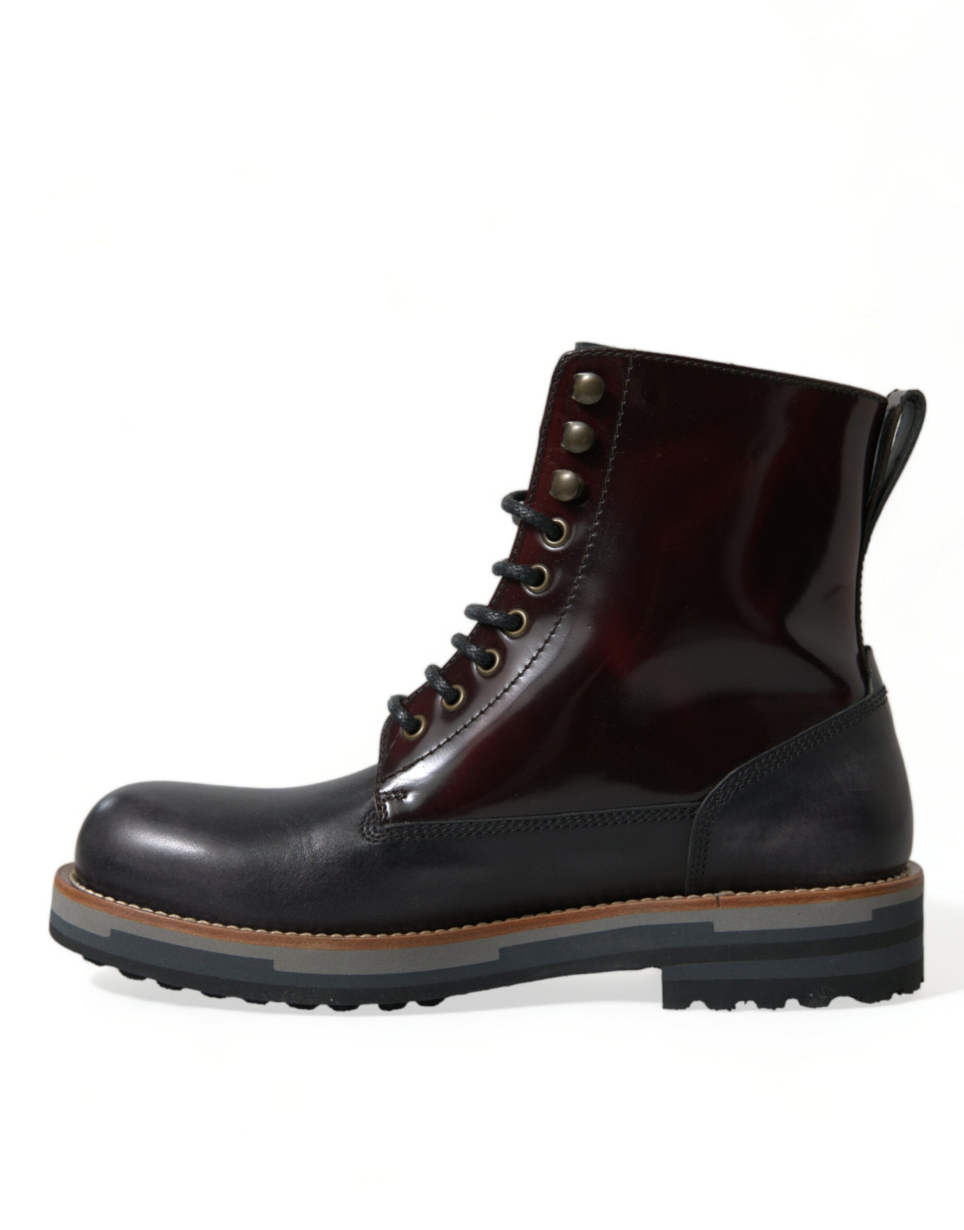 Schwarze Militärstiefel aus Leder