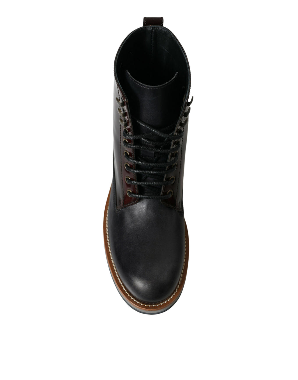 Schwarze Militärstiefel aus Leder
