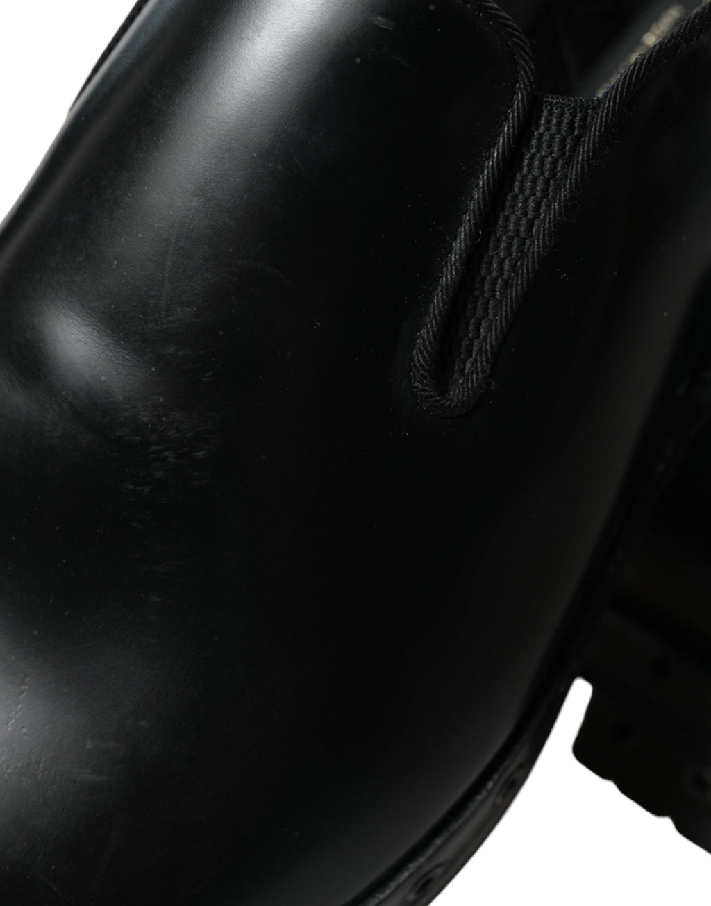 Schwarze Loafer aus Leder mit Nieten