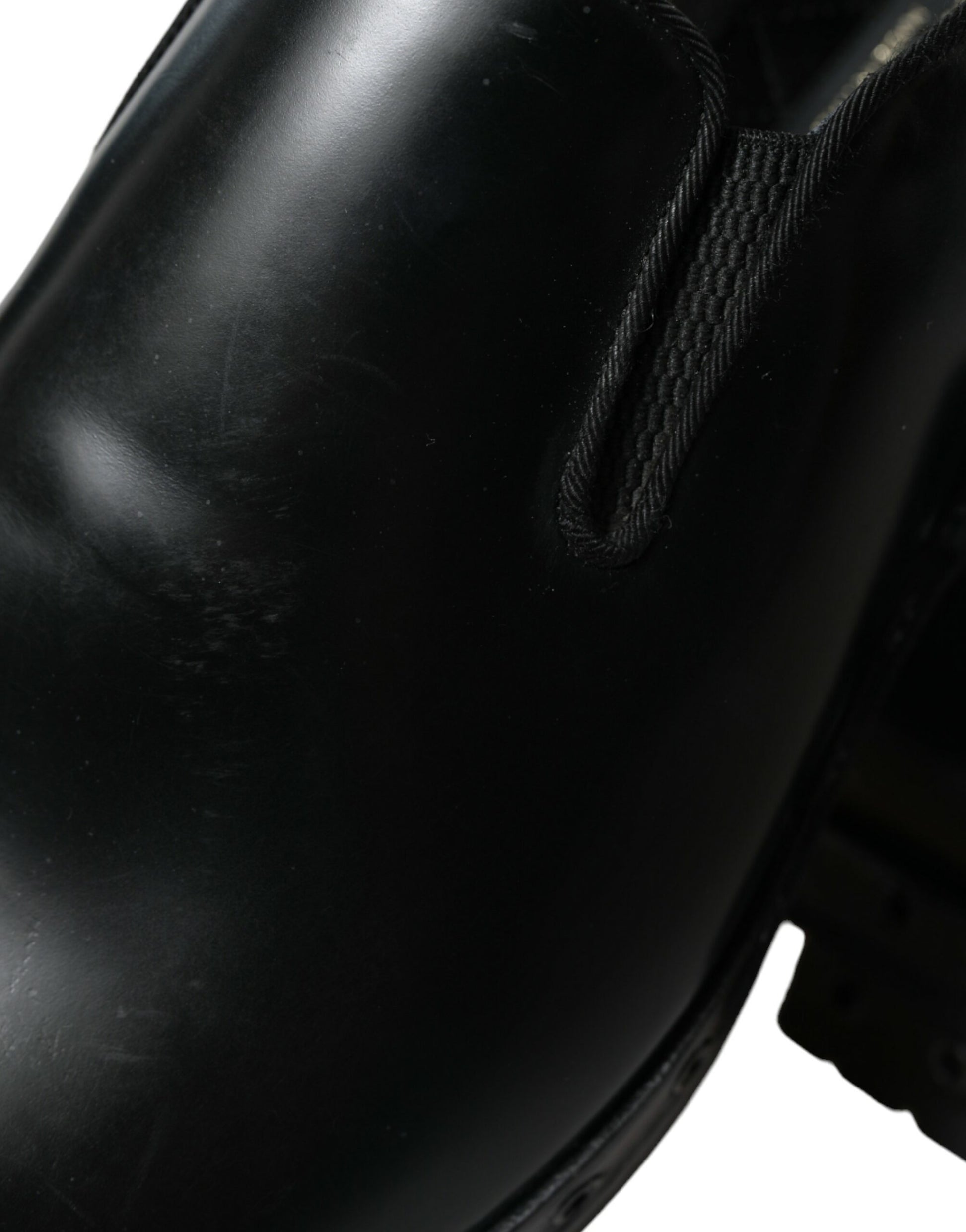 Schwarze Loafer aus Leder mit Nieten