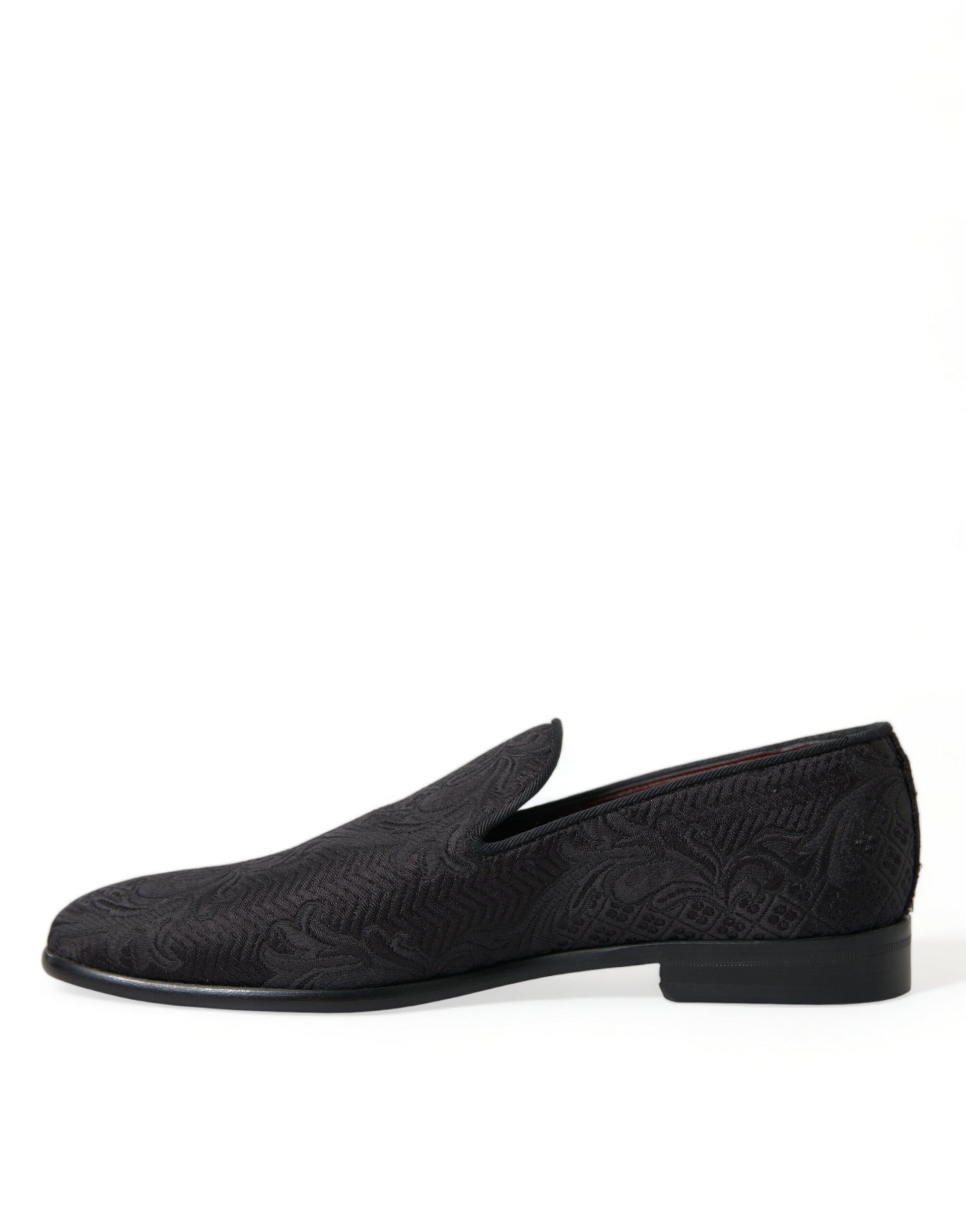 Schwarze Brokat-Loafer-Schuhe für Herren