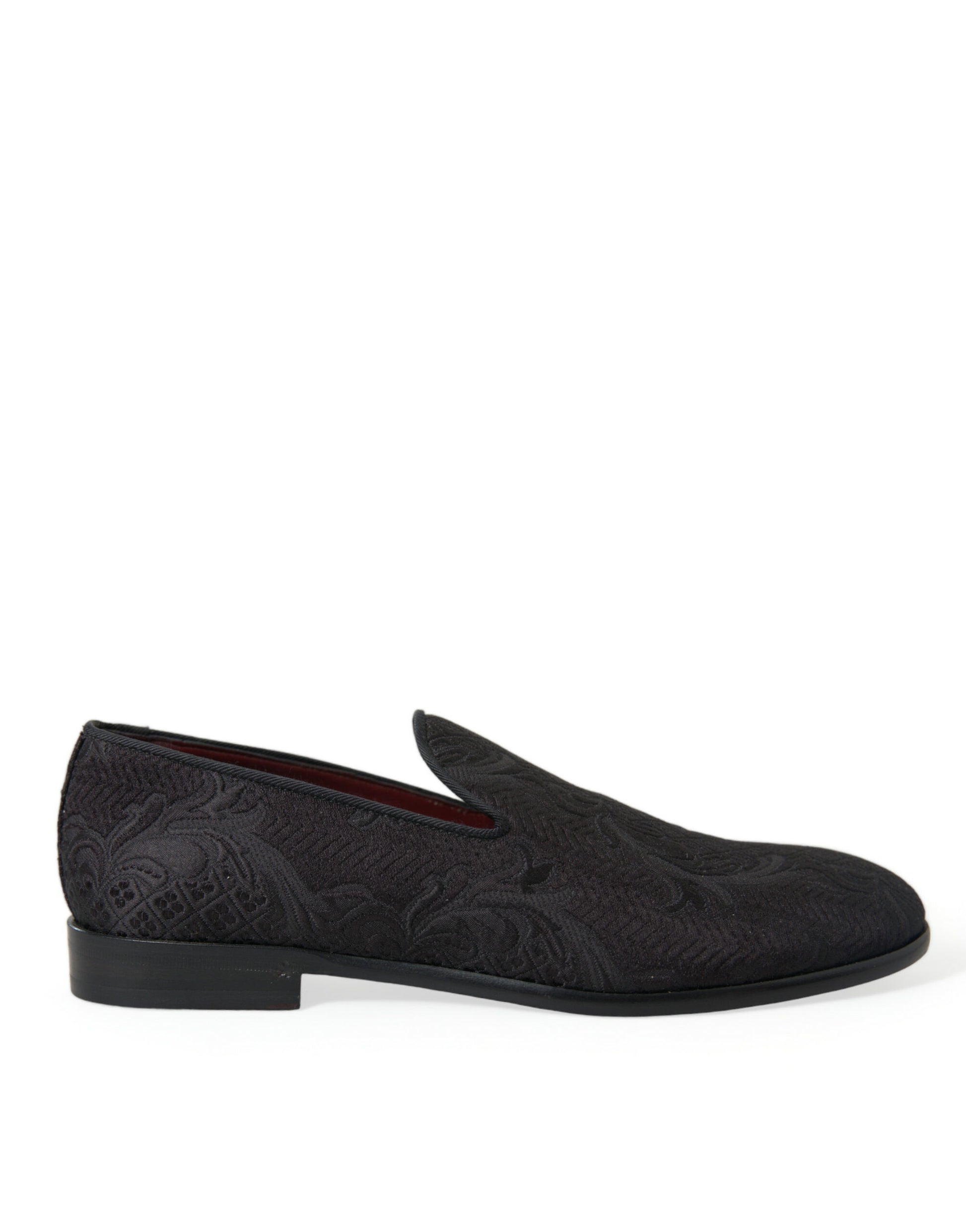 Schwarze Brokat-Loafer-Schuhe für Herren