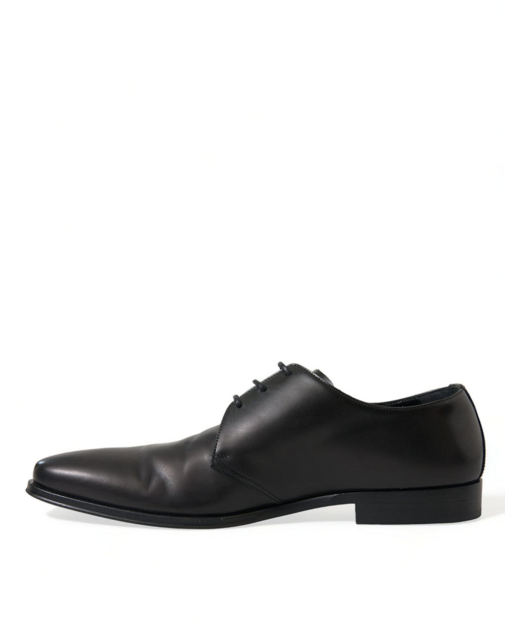 Schwarze Derby-Schuhe aus Leder mit Schnürung