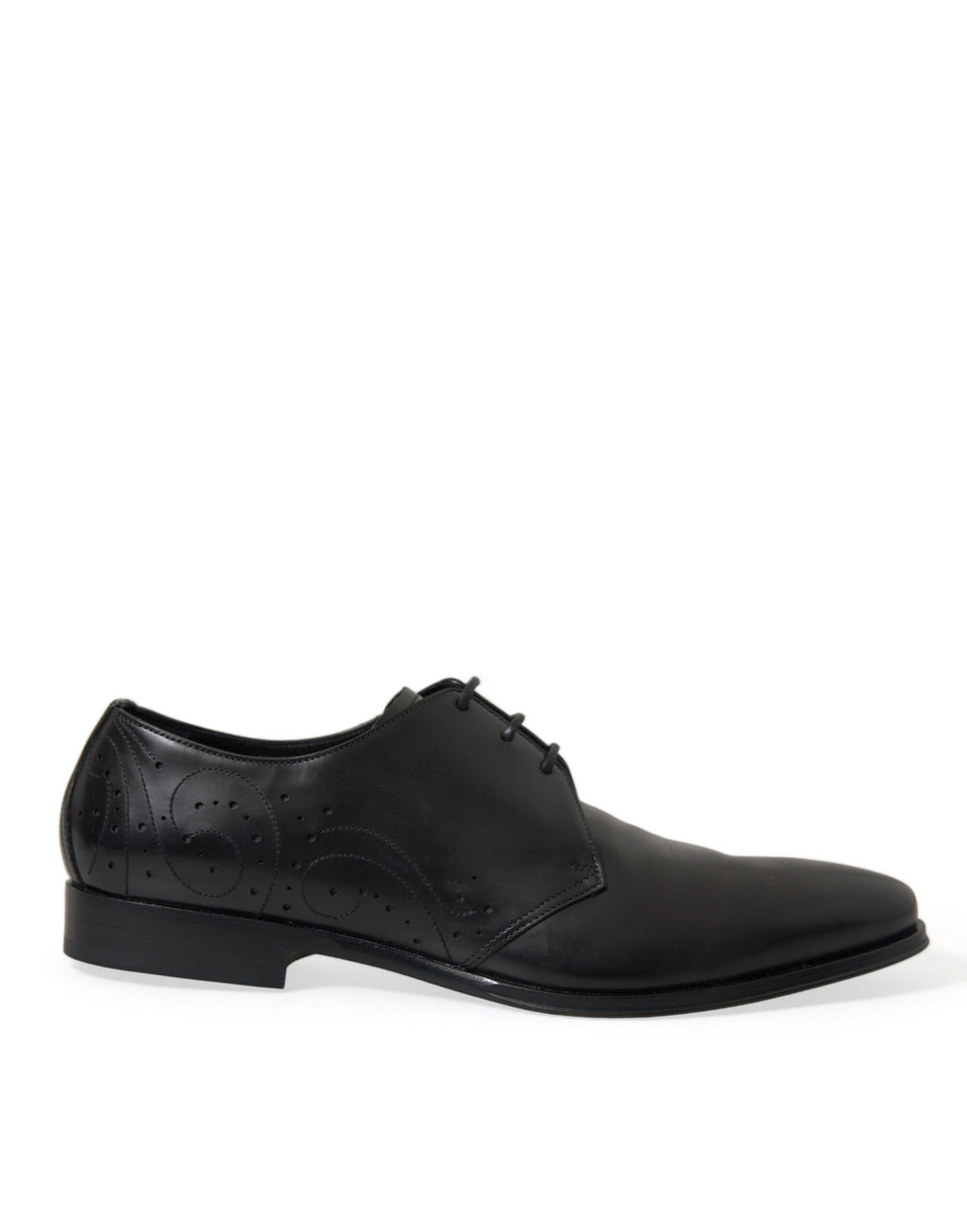 Schwarze Derby-Schuhe aus Leder mit Schnürung