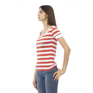 Mehrfarbiges Damen-T-Shirt aus Baumwolle