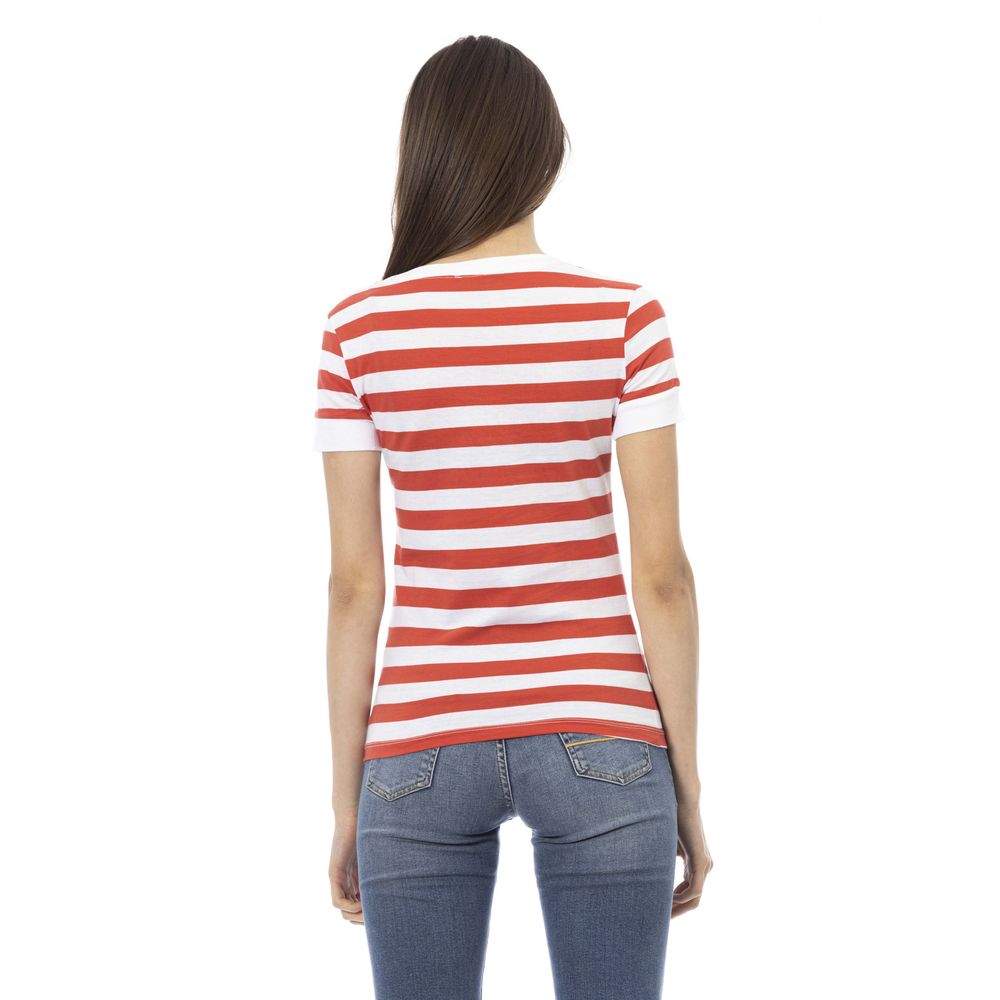 Mehrfarbiges Damen-T-Shirt aus Baumwolle