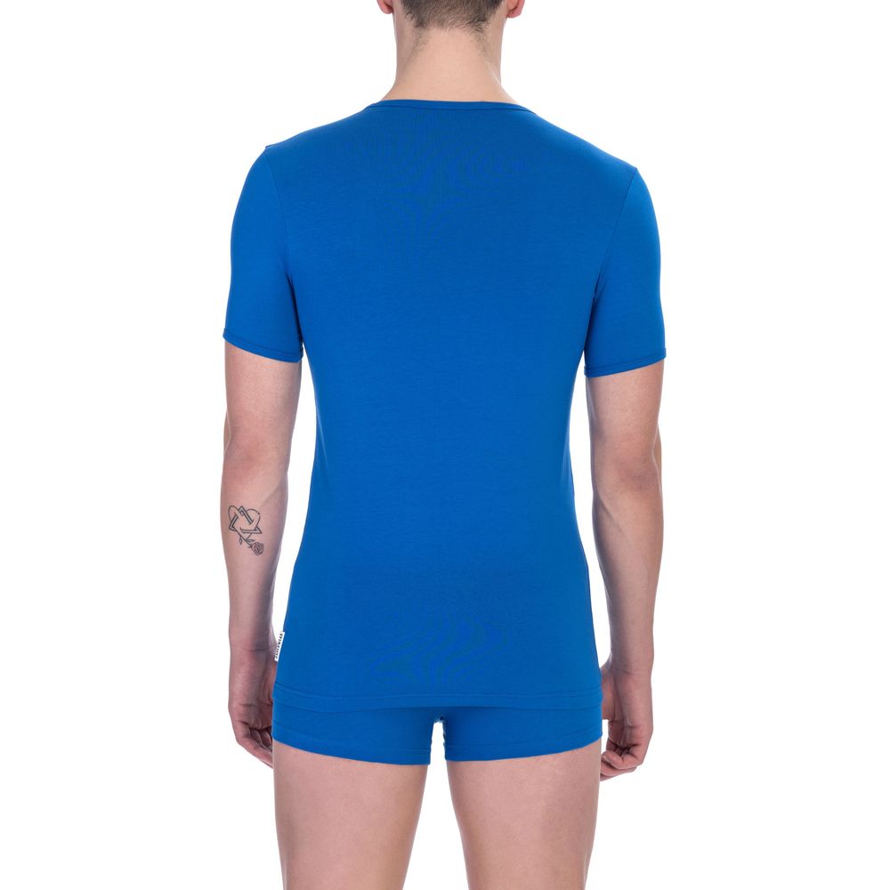 Blaues Herren-T-Shirt aus Baumwolle