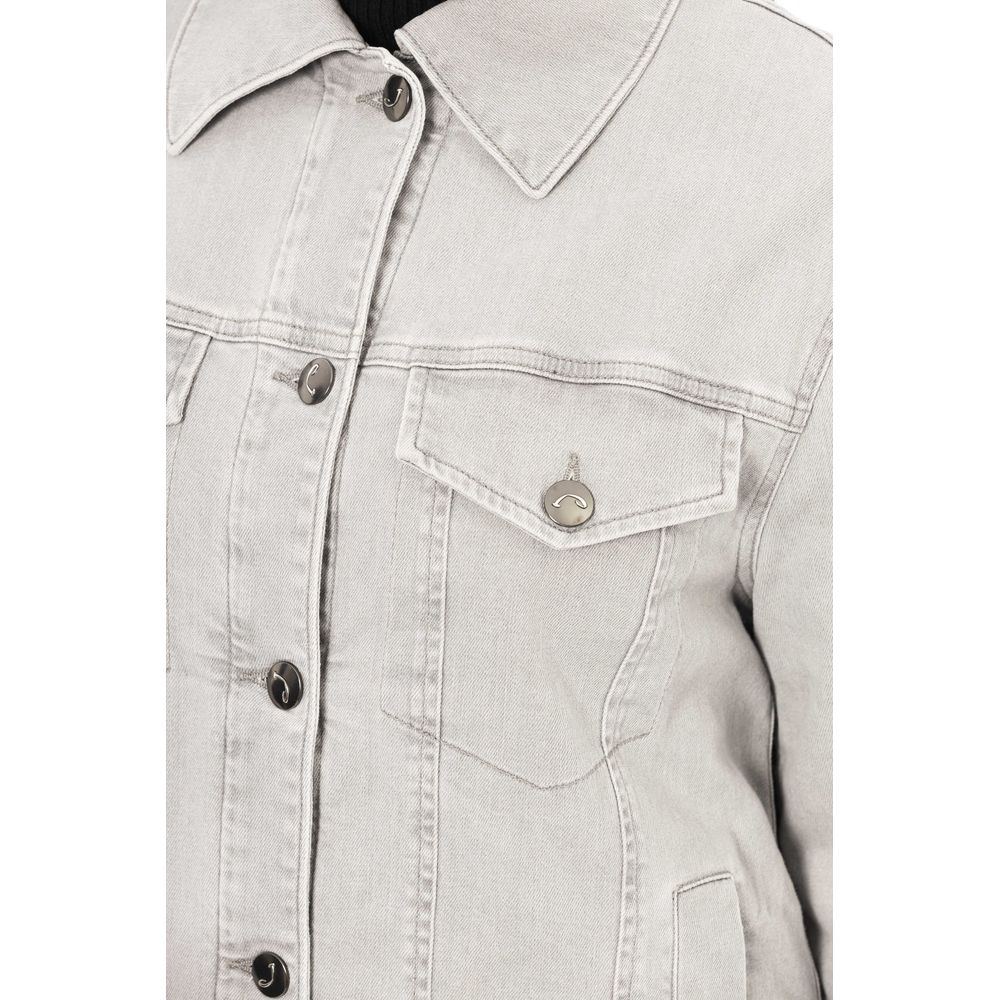Graue Baumwolljacke für Damen
