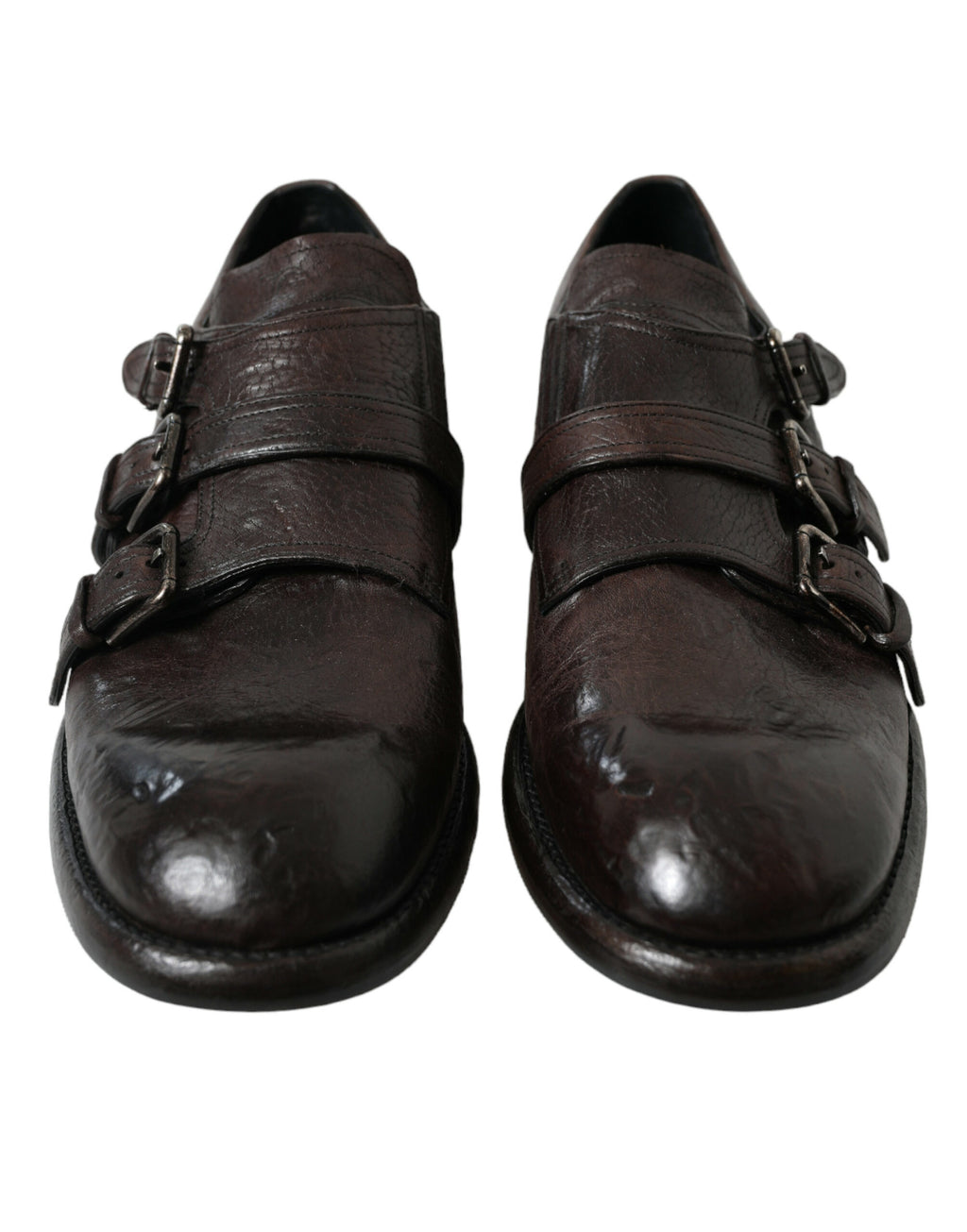 Braune formelle Schuhe mit Lederriemen