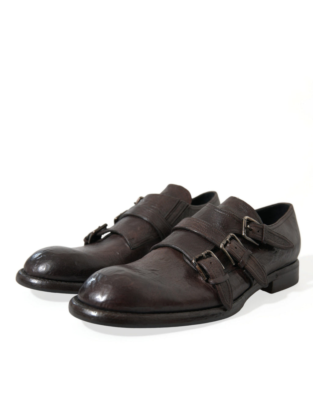 Braune formelle Schuhe mit Lederriemen