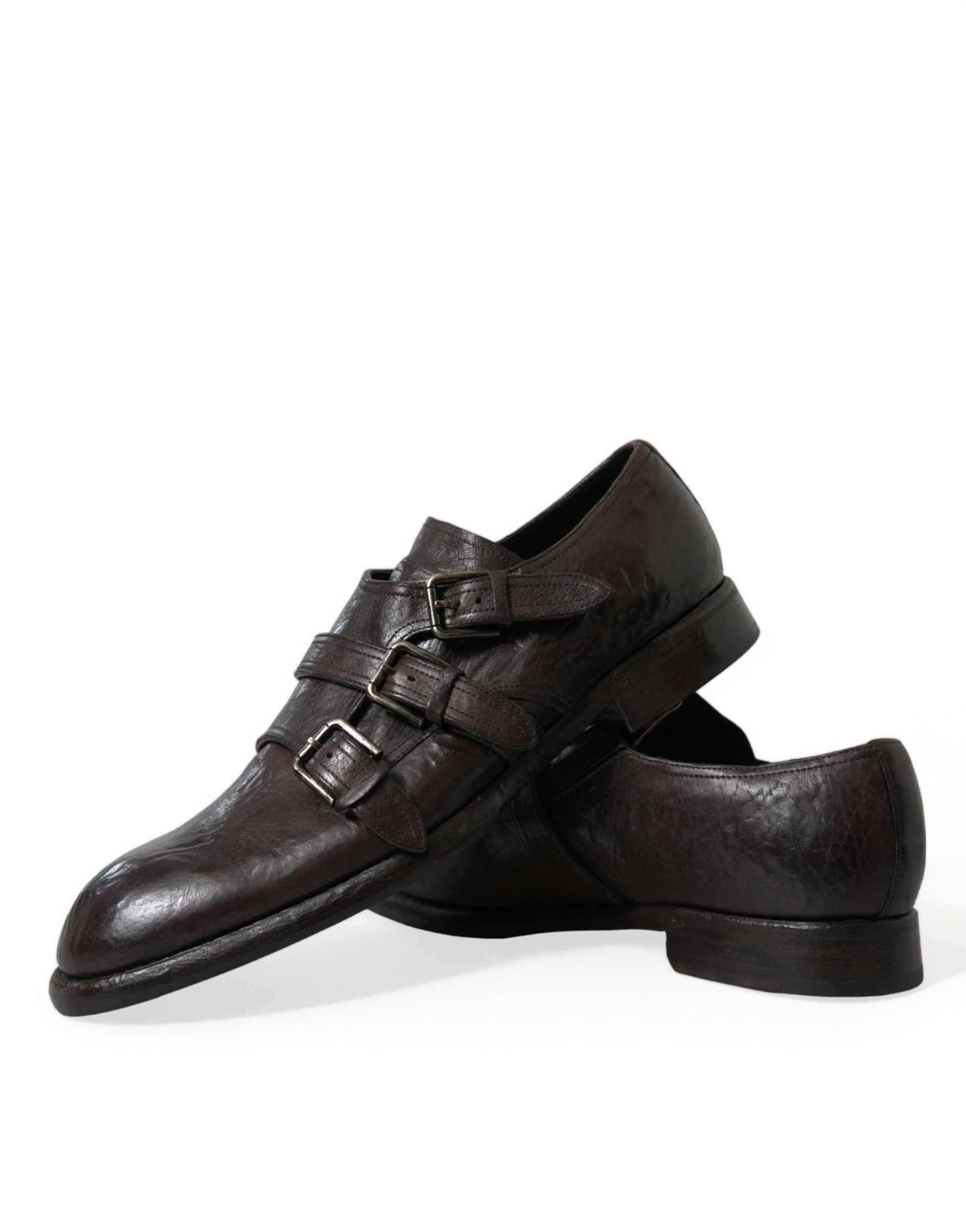 Braune formelle Schuhe mit Lederriemen