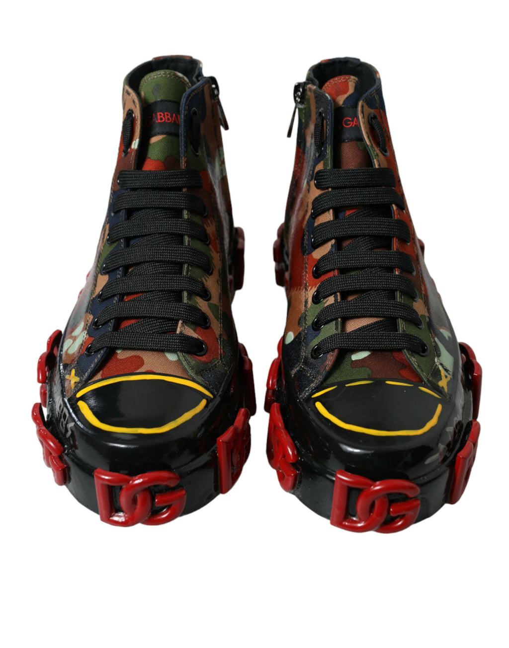 Mehrfarbige Camouflage High Top Sneakers Schuhe