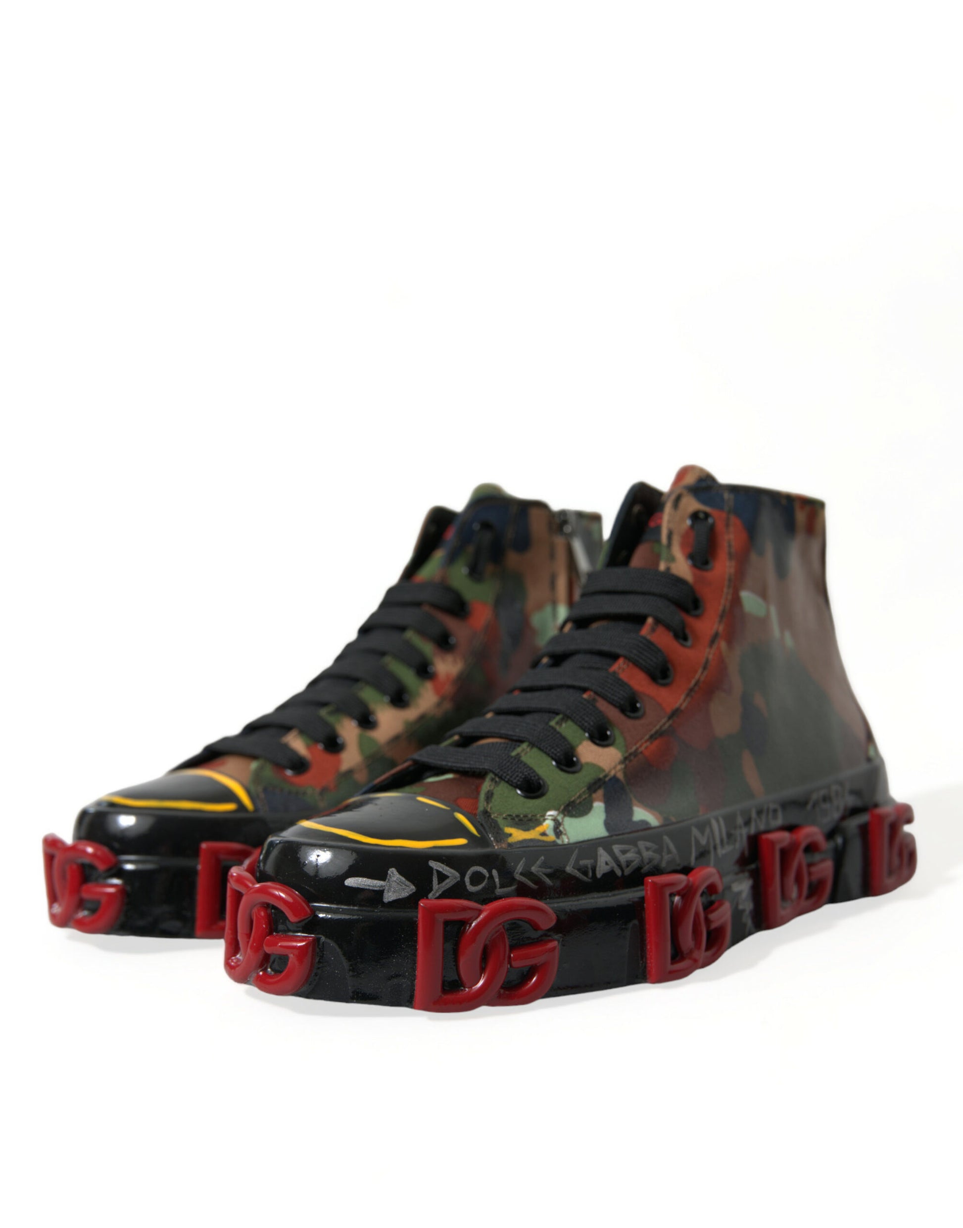 Mehrfarbige Camouflage High Top Sneakers Schuhe