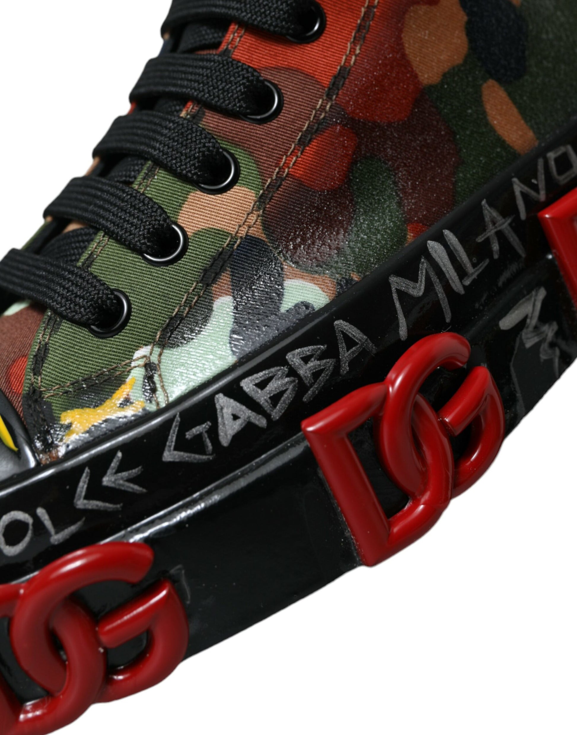 Mehrfarbige Camouflage High Top Sneakers Schuhe