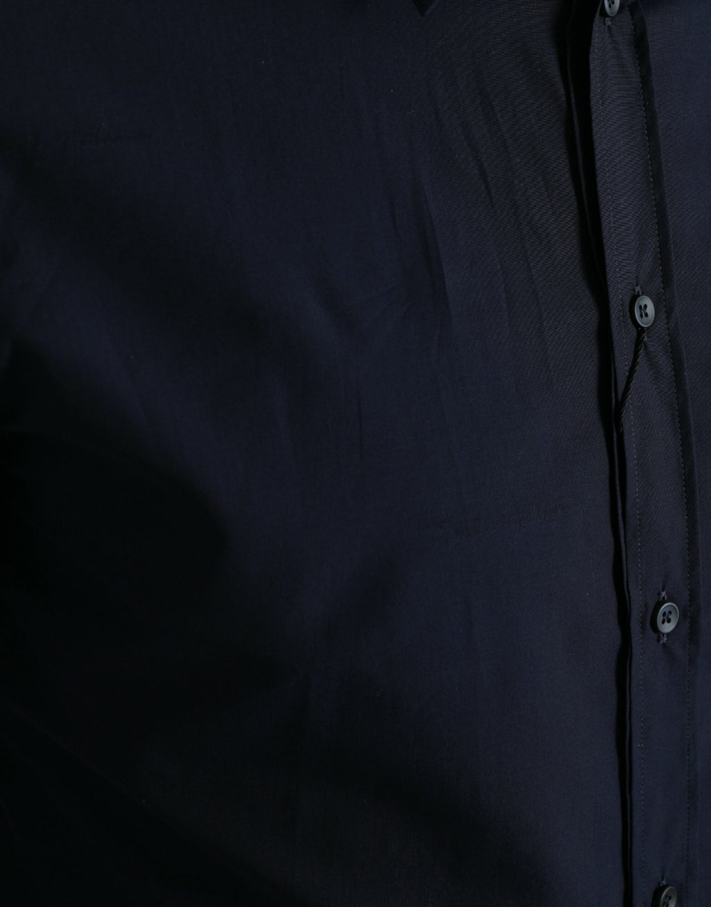 Marineblaues Slim Fit-Hemd in Gold