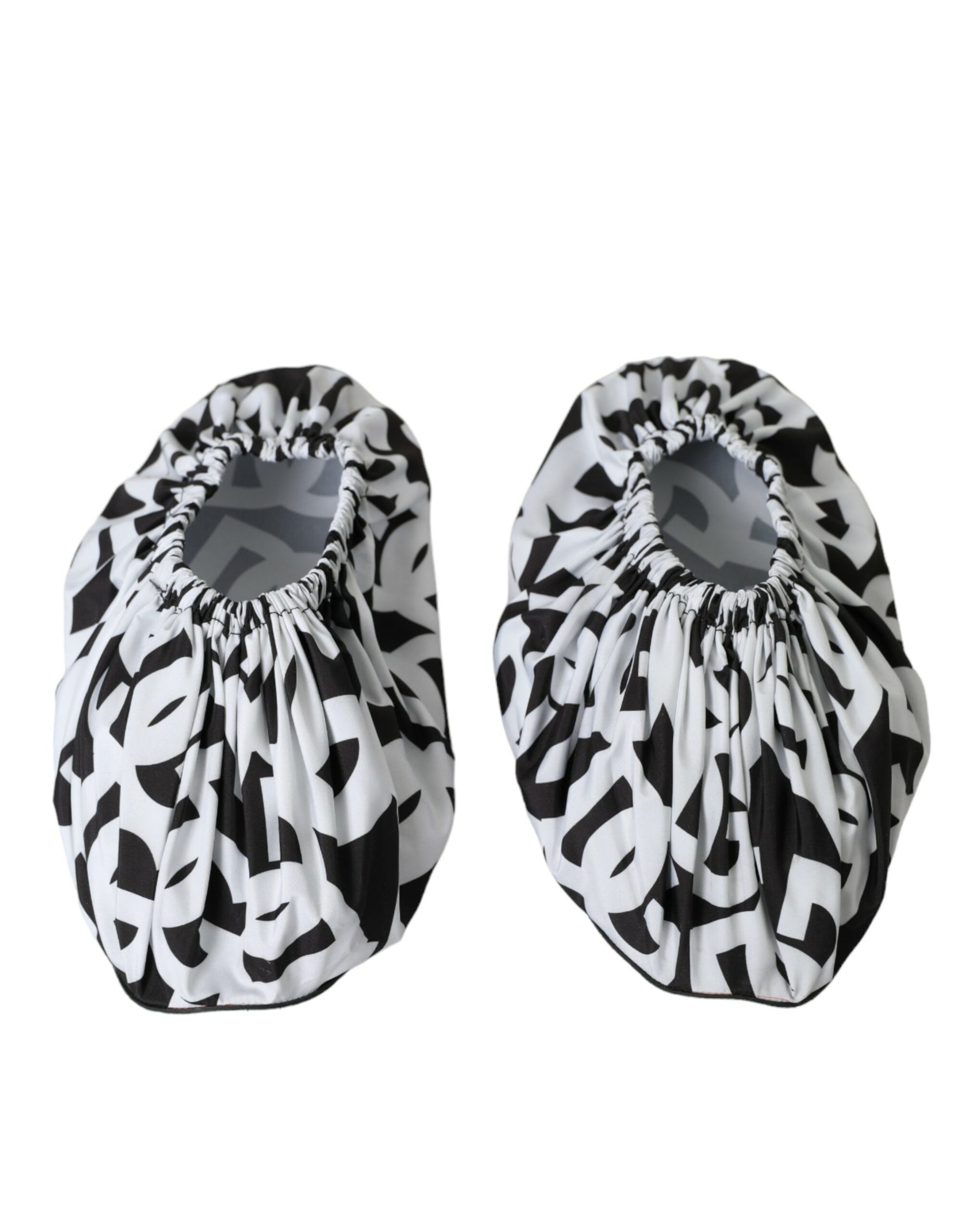 Weiße Slipper aus Nylon mit Logo-Print