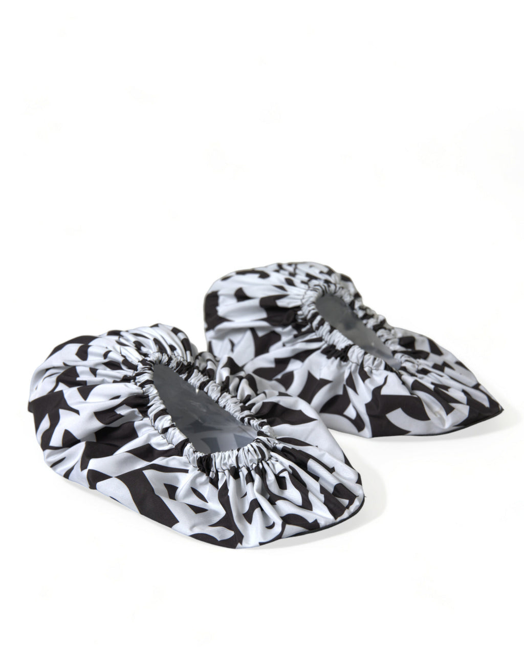 Weiße Slipper aus Nylon mit Logo-Print