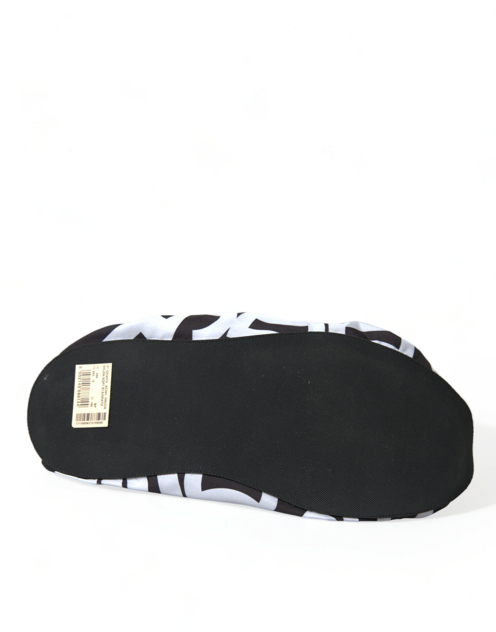 Weiße Slipper aus Nylon mit Logo-Print