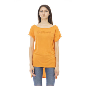 Oranges Baumwolltop für Damen
