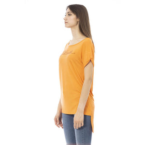 Oranges Baumwolltop für Damen