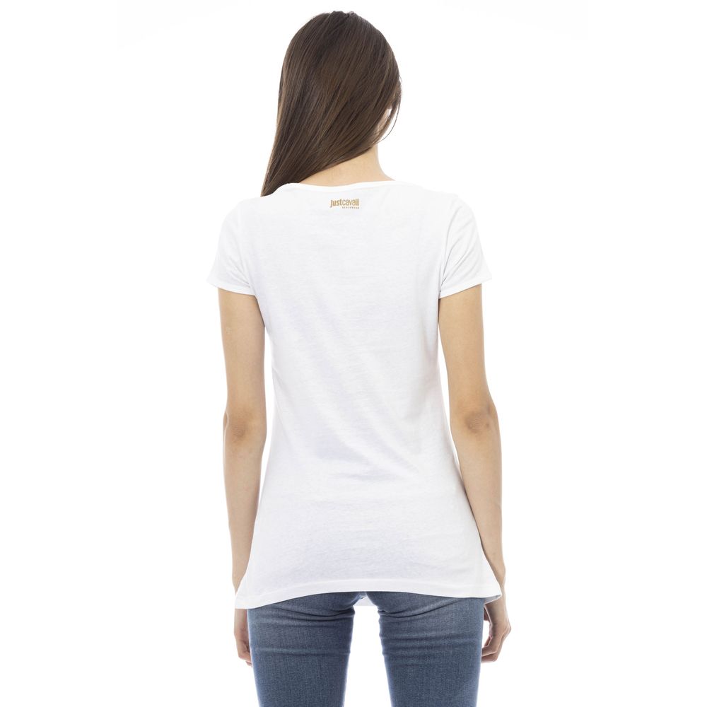 Weißes Baumwolltop für Damen