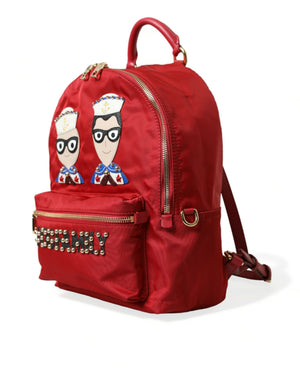Roter #DGFAMILY Verzierter Rucksack VULCANO Tasche