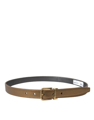 Gürtel aus Kalbsleder in Metallic-Gold mit Metallschnalle
