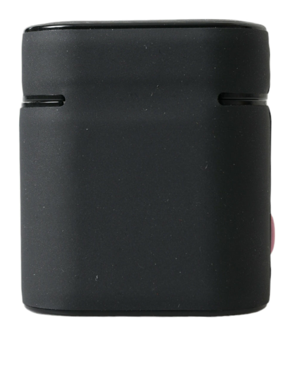 Airpods-Hülle aus Silikon mit geprägtem Logo in Schwarz und Rosa