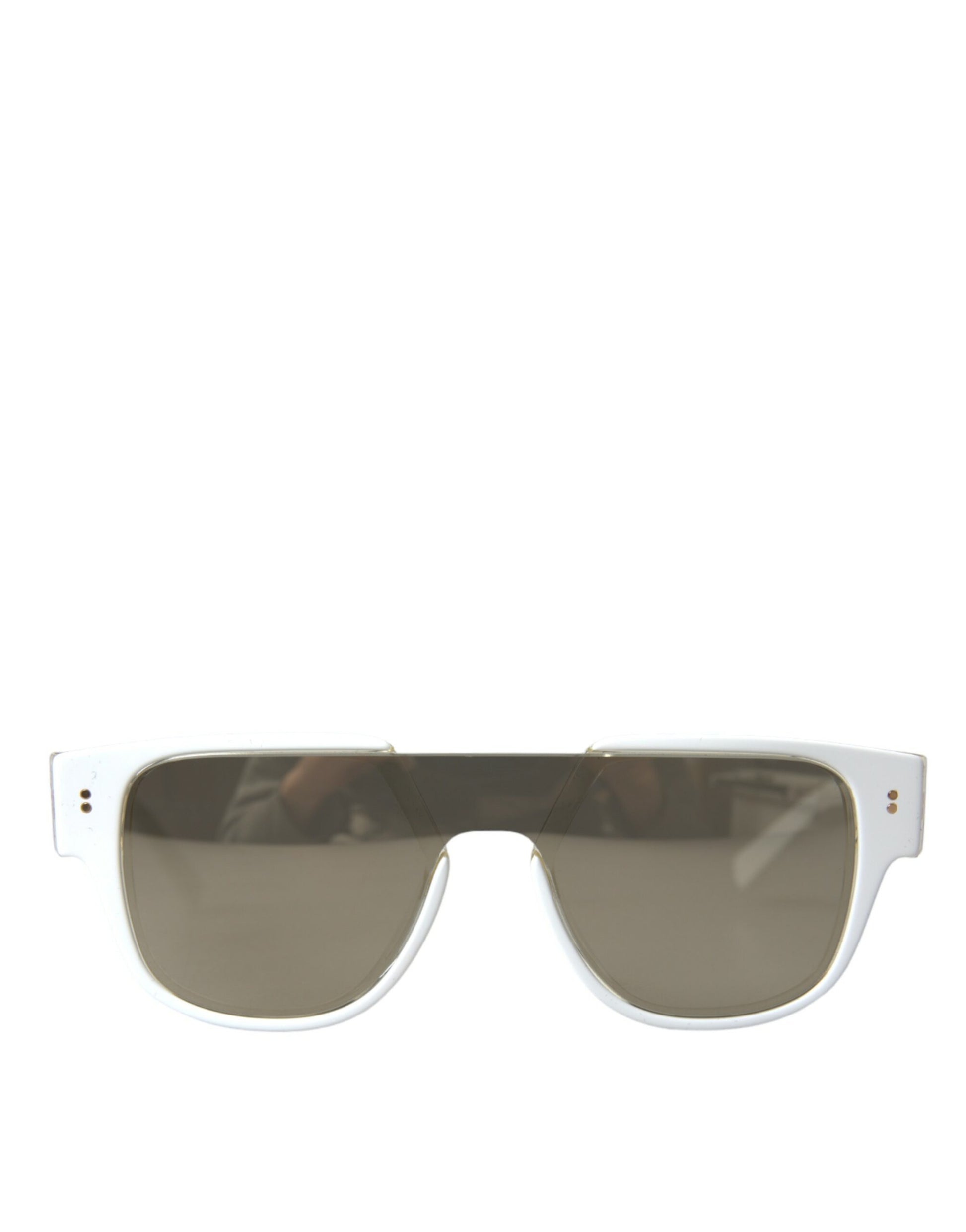 Dolce & Gabbana White Acetate Mirror Lenses DG4356 Sunglasses