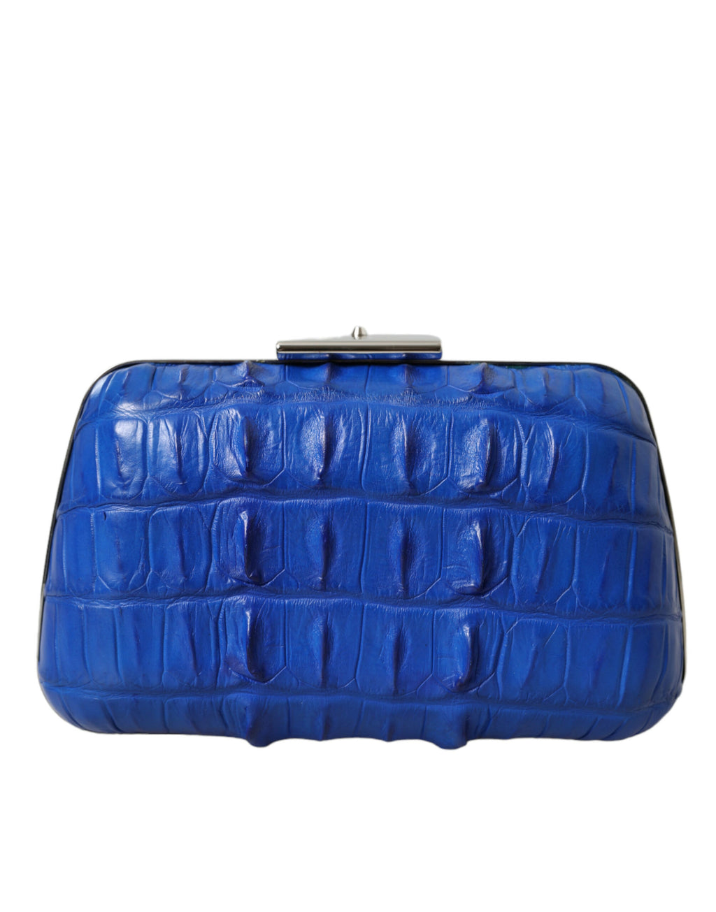 Blaue Umhängetasche aus exotischem Leder