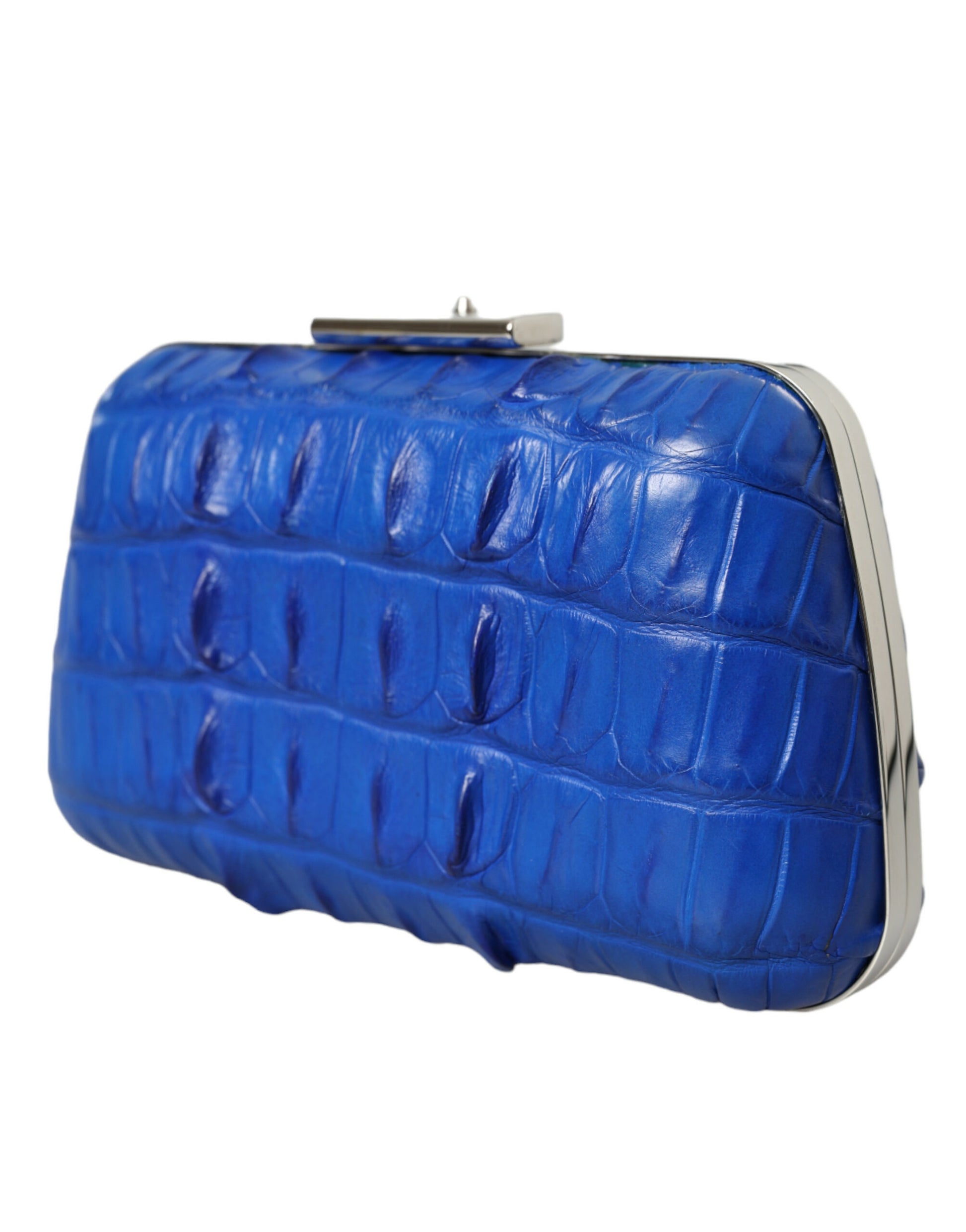 Blaue Umhängetasche aus exotischem Leder